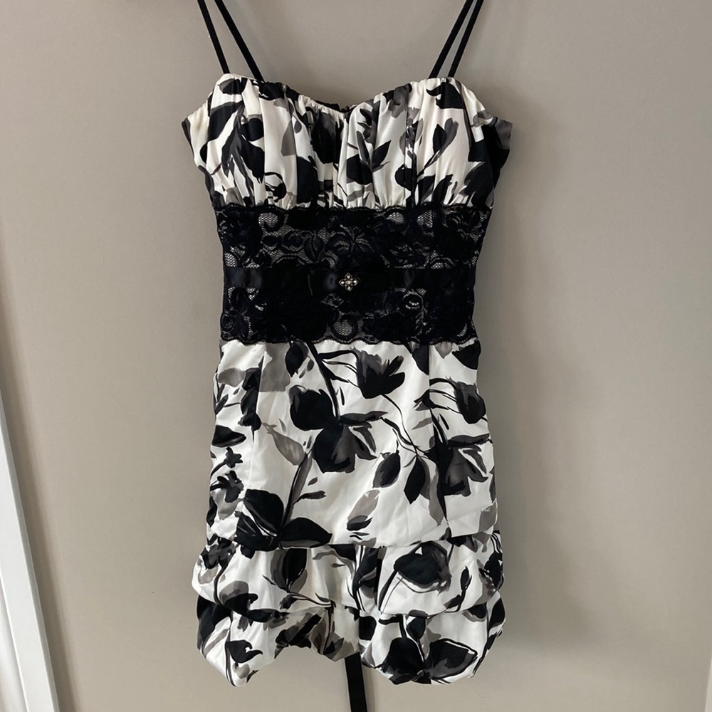 Retro/ Y2K Lace Waist Dress, M